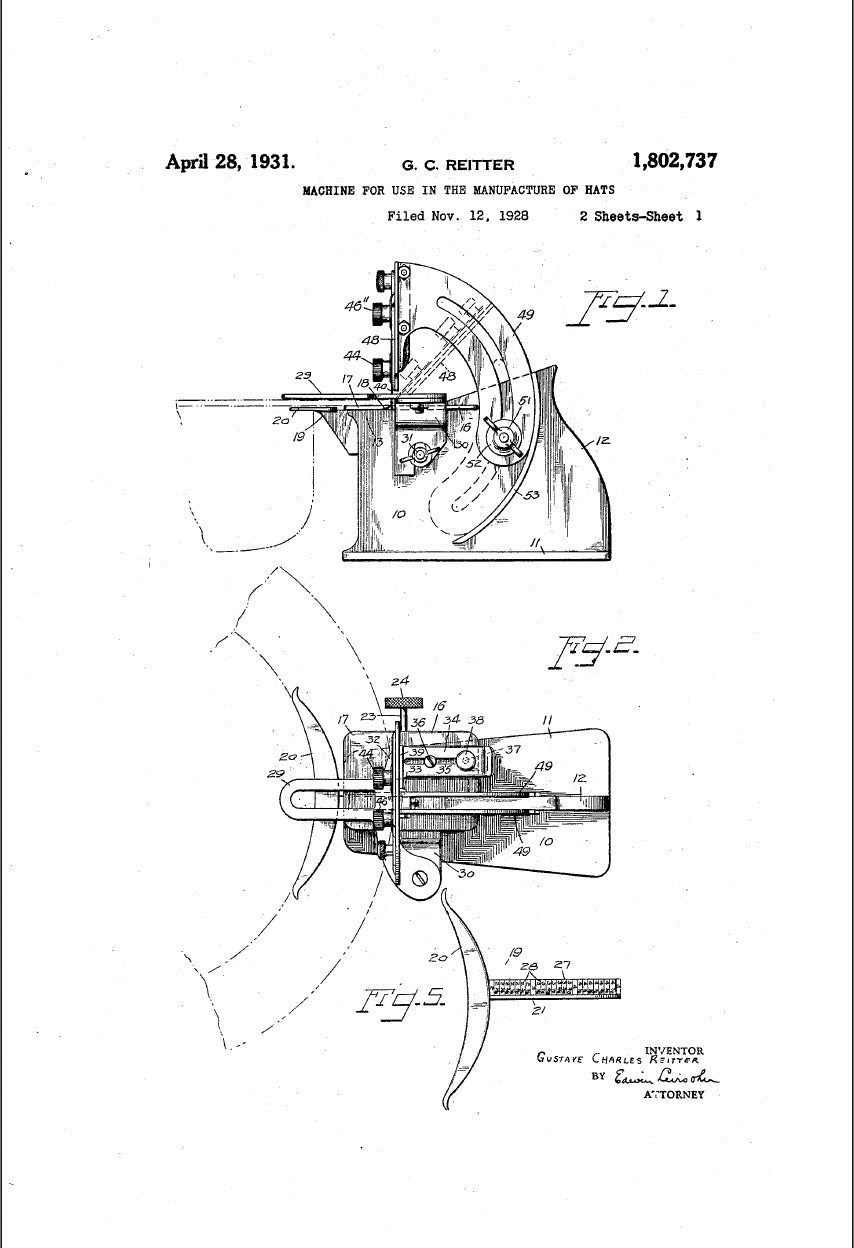 Vintage Brass G.C. Reitter Brim Cutter